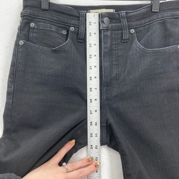 Madewell Kick Out Jeans Women's 27 Black Stretch Denim‎ Mid Rise Bootcut Boho - Picture 9 of 14